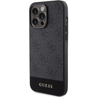 Etui na telefon iPhone 15 Pro Max Guess 4G Stripe Collection szare