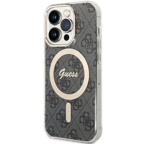 Etui na telefon iPhone 15 Pro Max Guess IML 4G MagSafe czarne