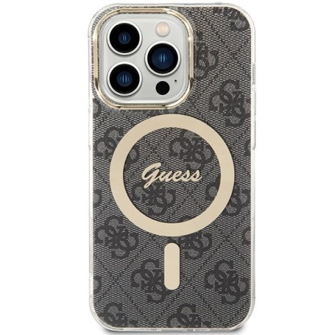 Etui na telefon iPhone 15 Pro Max Guess IML 4G MagSafe czarne