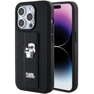 Etui na telefon iPhone 15 Pro Max Karl Lagerfeld Saffiano Gripstand