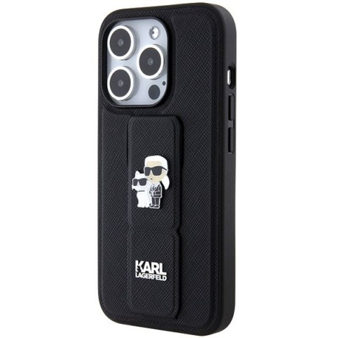 Etui na telefon iPhone 15 Pro Max Karl Lagerfeld Saffiano Gripstand