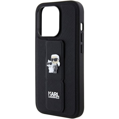 Etui na telefon iPhone 15 Pro Max Karl Lagerfeld Saffiano Gripstand