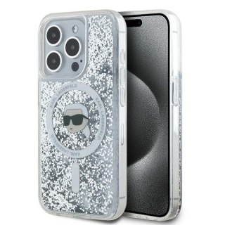 Etui na telefon iPhone 15 Pro Max Karl Lagerfeld Liquid Glitter MagSafe