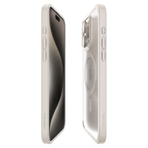 Etui na telefon iPhone 15 Pro Max Spigen Ultra Hybrid MagSafe tytan