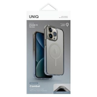 Etui na telefon iPhone 15 Pro Max UNIQ Combat Duo MagClick niebiesko-szary