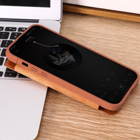 Etui na telefon iPhone 15 Pro Nillkin Qin Leather Pro czarne z osłoną aparatu