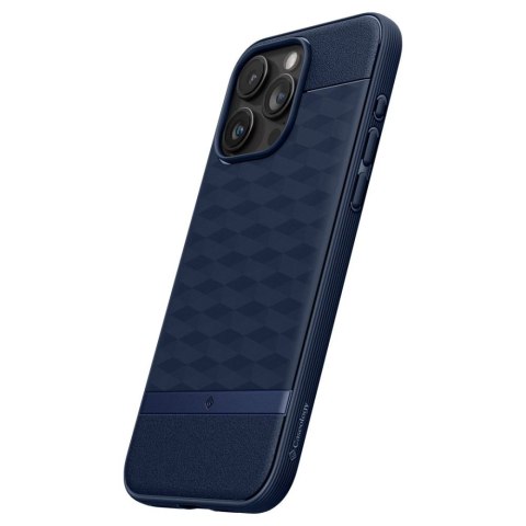 Etui na telefon iPhone 15 Pro Caseology Midnight Blue - eleganckie i trwałe