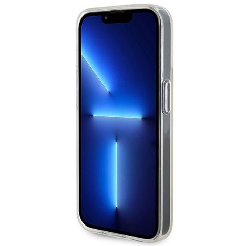 Etui na telefon iPhone 15 Pro Guess różowe hard case IML Disco Iridescent