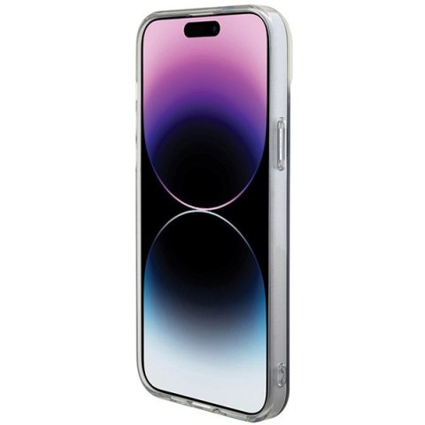 Etui na telefon iPhone 15 Pro Guess IML Iridescent MagSafe wielokolorowe