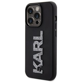 Etui Karl Lagerfeld KLHCP15L3DMBKCK Apple iPhone 15 Pro hardcase 3D Rubber Glitter Logo czarny/black