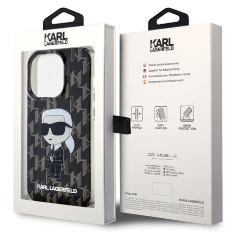 Etui na telefon iPhone 15 Pro Karl Lagerfeld przezroczyste Monogram