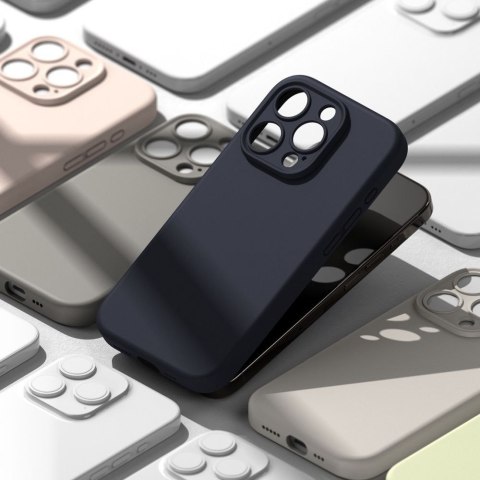 Etui na telefon iPhone 15 Pro Ringke Silicone MagSafe głęboki niebieski