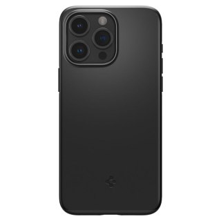 Etui na telefon iPhone 15 Pro Spigen Thin Fit czarne - cienkie i lekkie