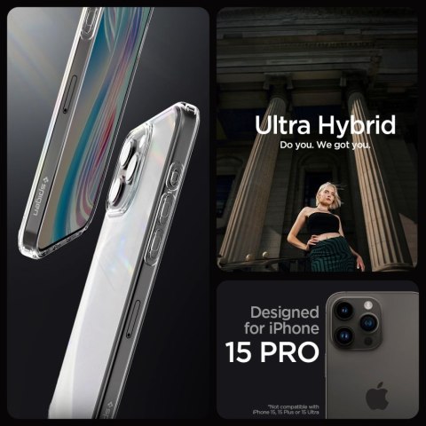 Etui na telefon iPhone 15 Pro Spigen Ultra Hybrid Frost Clear