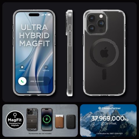 Etui na telefon iPhone 15 Pro Spigen Ultra Hybrid MagSafe Carbon Fiber