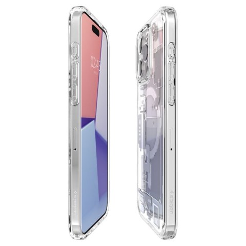 Etui na telefon iPhone 15 Pro Spigen Ultra Hybrid MagSafe Zero One białe