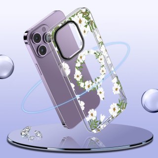 Etui na telefon iPhone 15 Pro Tech-Protect MagMood MagSafe Spring Daisy