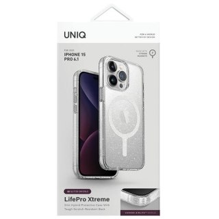 Etui na telefon iPhone 15 Pro UNIQ LifePro Xtreme przezroczyste MagClick