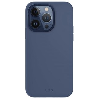 Etui na telefon iPhone 15 Pro UNIQ Lino Hue granatowy - styl i ochrona