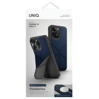 Etui na telefon iPhone 15 Pro UNIQ Transforma MagClick Charging niebieskie