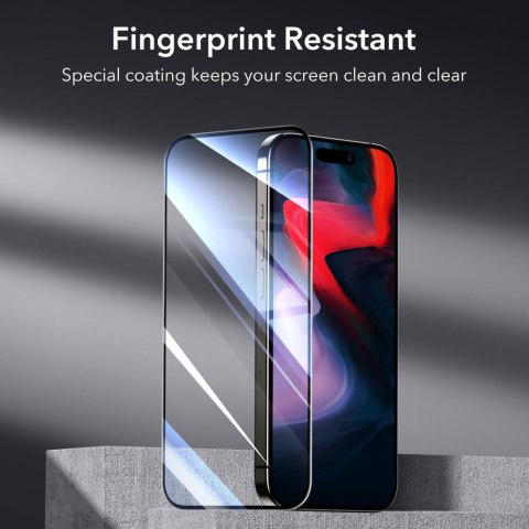 Szkło ESR Tempered Glass Apple iPhone 15 Pro Black [2 PACK]