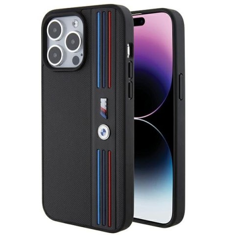 Etui na telefon iPhone 15 Pro BMW czarne Tricolor M Collection