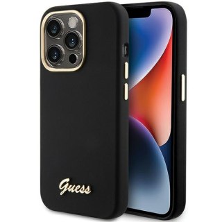 Etui na telefon iPhone 15 Pro Guess czarne hardcase z metalowym logo