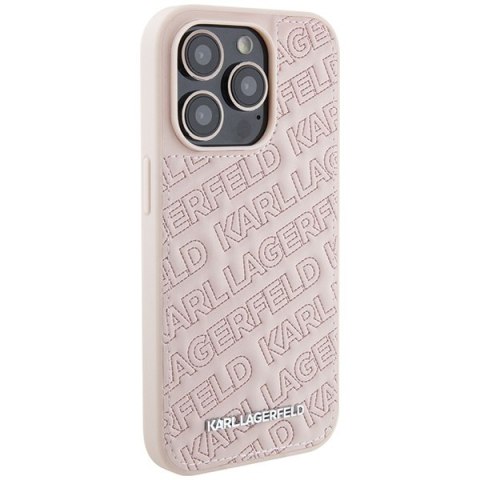 Etui Karl Lagerfeld KLHCP15LPQKPMP iPhone 15 Pro różowy/pink hardcase Quilted K Pattern