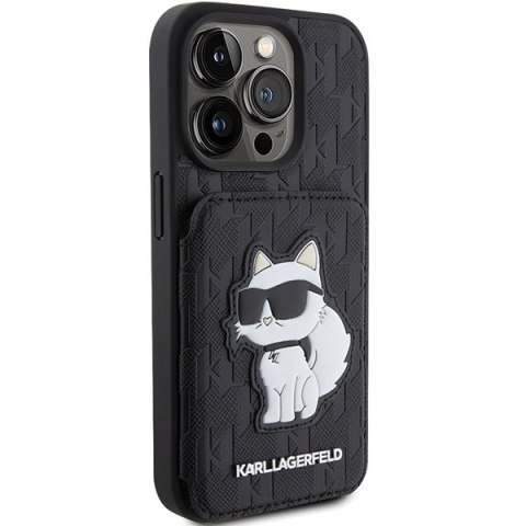 Etui na telefon iPhone 15 Pro Karl Lagerfeld Saffiano Monogram Choupette