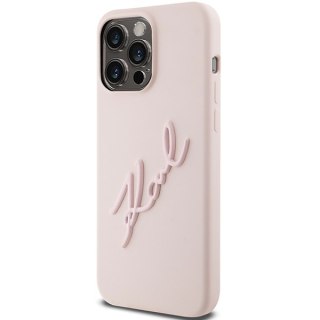 Etui Karl Lagerfeld KLHCP15LSKSBMCP iPhone 15 Pro różowy/pink hardcase Silicone Etui Karl Script