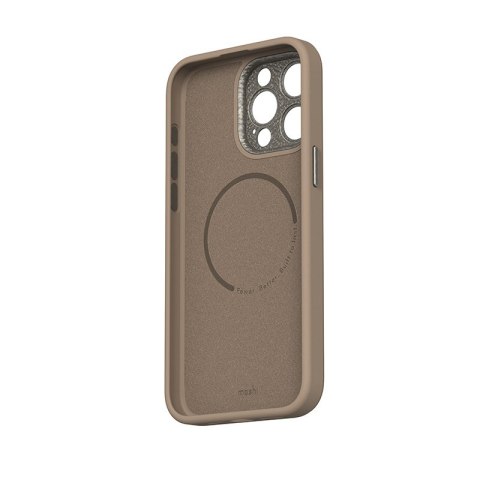 Etui na telefon iPhone 15 Pro Moshi Napa MagSafe brązowe Woodsmoke Brown