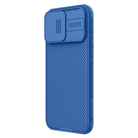 Etui na telefon iPhone 15 Pro Nillkin CamShield Pro Magnetic niebieskie