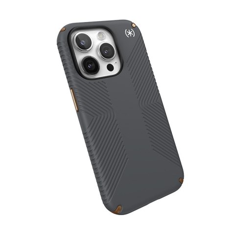 Etui na telefon iPhone 15 Pro Speck Presidio2 Grip szare brązowe białe