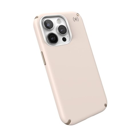 Etui na telefon iPhone 15 Pro Speck Presidio2 Pro MagSafe beżowe złote brązowe