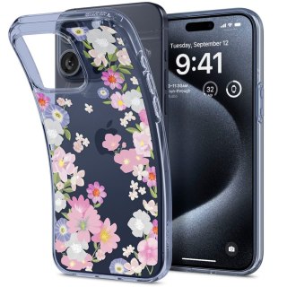 Etui na telefon iPhone 15 Pro Spigen Liquid Crystal Blossom - Ochrona