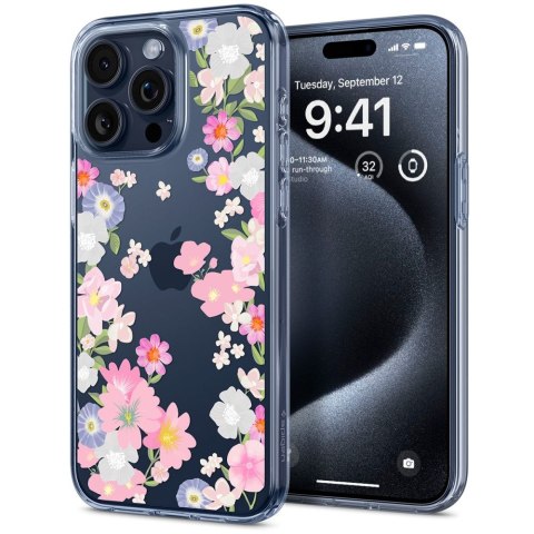 Etui na telefon iPhone 15 Pro Spigen Liquid Crystal Blossom - Ochrona