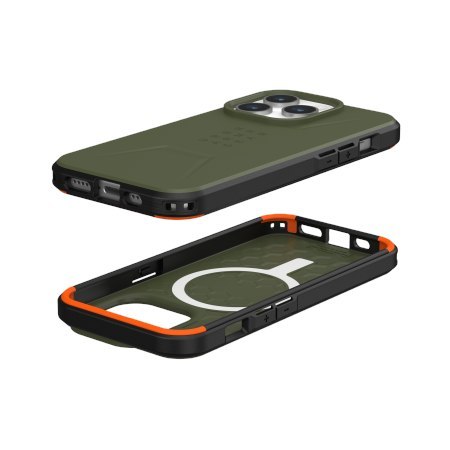 Etui na telefon iPhone 15 Pro UAG Civilian MagSafe oliwkowe