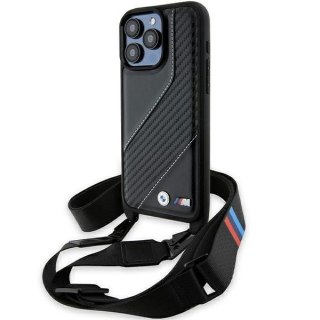 Etui BMW BMHCP15L23PSCCK Apple iPhone 15 Pro hardcase M Edition Carbon Stripe & Strap czarny/black