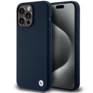 Etui na telefon iPhone 15 Pro BMW granatowe hardcase silikonowe