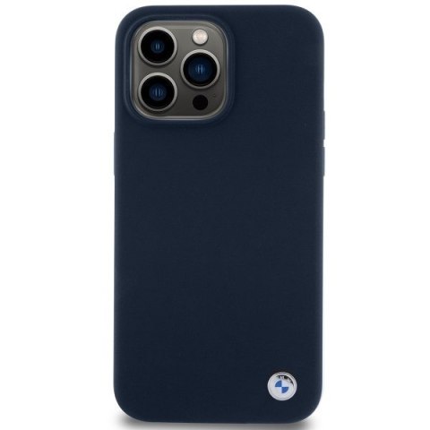 Etui na telefon iPhone 15 Pro BMW granatowe hardcase silikonowe