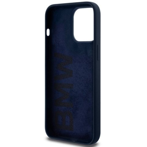 Etui na telefon iPhone 15 Pro BMW granatowe hardcase silikonowe