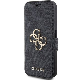 Etui na telefon iPhone 15 Pro Guess GUBKP15L4GMGGR szary book 4G