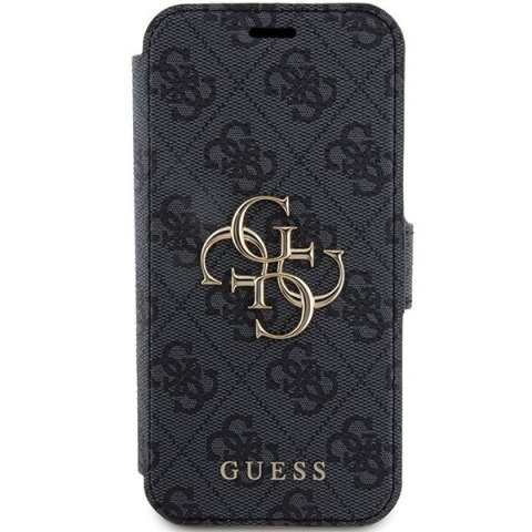 Etui na telefon iPhone 15 Pro Guess GUBKP15L4GMGGR szary book 4G