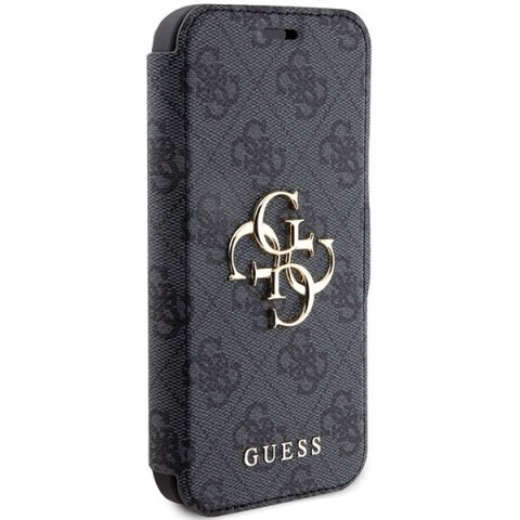 Etui na telefon iPhone 15 Pro Guess GUBKP15L4GMGGR szary book 4G