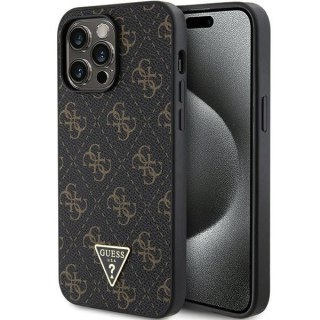 Etui na telefon iPhone 15 Pro Guess czarne hard case z metalowym logo