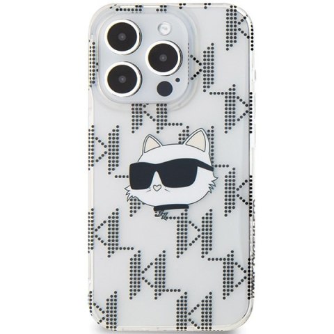 Etui na telefon iPhone 15 Pro Karl Lagerfeld Choupette Head przezroczyste