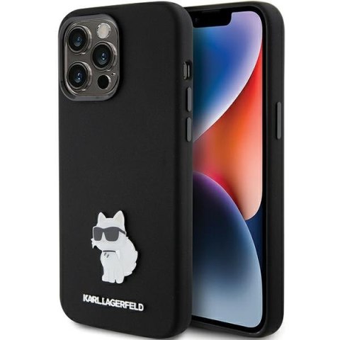 Etui na telefon iPhone 15 Pro Karl Lagerfeld różowe Silicone Choupette