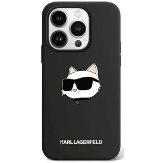 Etui na telefon iPhone 15 Pro Karl Lagerfeld Choupette MagSafe czarne