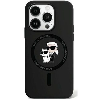 Etui Karl Lagerfeld KLHMP15LSCMKCRHK Apple iPhone 15 Pro hardcase Silicone Karl & Choupette MagSafe czarny/black