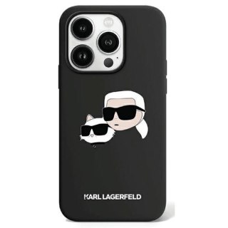 Etui Karl Lagerfeld KLHMP15LSKCHPPLK Apple iPhone 15 Pro hardcase Silicone Karl & Choupette MagSafe czarny/black